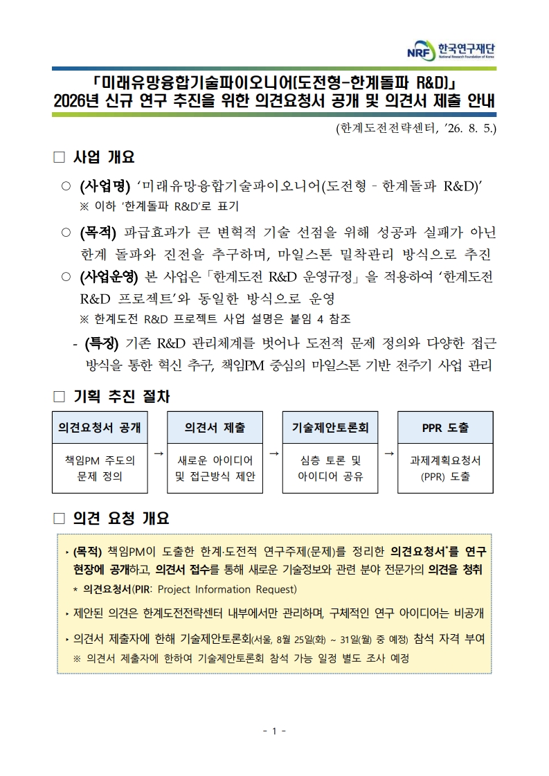 붙임 1. 의견요청서(PIR) 공개 및 의견서 제출 안내_1.jpg